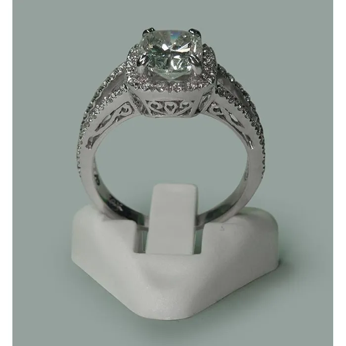 350 Carats Cushion Natural Earth Mined Diamond Solitaire Ring Split Shank Jewelry New GB Rings