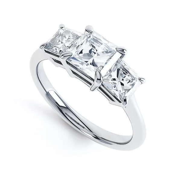 3 Stone Princess Cut 3 Ct Natural Earth Mined Diamonds Anniversary Ring White Gold 14K GB Rings 3 Stone Princess Cut 3 Ct Natural Earth Mined Diamonds Anniversary Ring White Gold 14K GB Rings