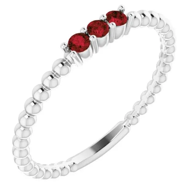 3 Stone Ring Round Burmese Rubies 075 Carats Beaded Jewelry New GB Rings 3 Stone Ring Round Burmese Rubies 075 Carats Beaded Jewelry New GB Rings