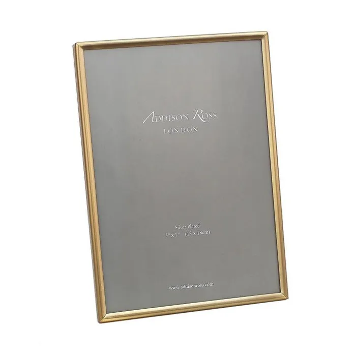 Addison Ross Addison Ross Fine Matte Gold Photo Frame Rings