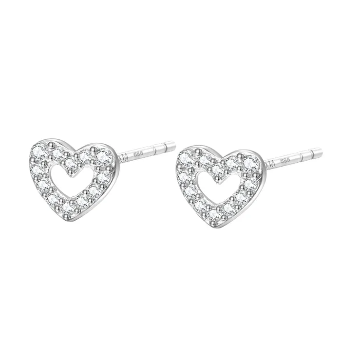 Amore Stud Earrings 14K Gold Hey Happiness Earrings