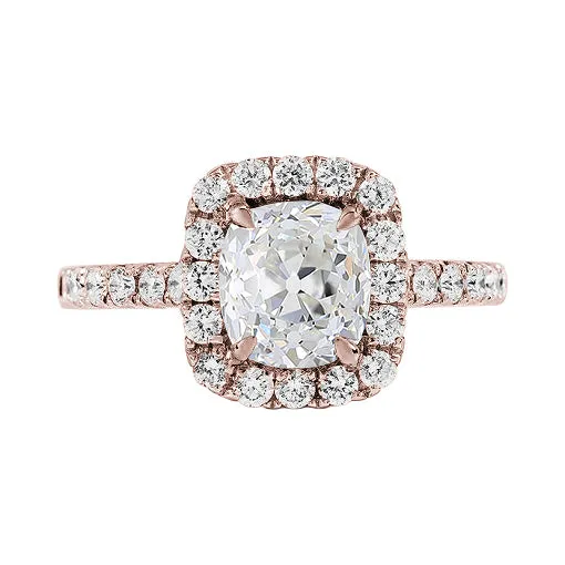 Anniversary Halo Ring Old Cut Cushion Natural Earth Mined Diamond 390 Carats Rose Gold HarryChadEntcom Rings Anniversary Halo Ring Old Cut Cushion Natural Earth Mined Diamond 390 Carats Rose Gold HarryChadEntcom Rings