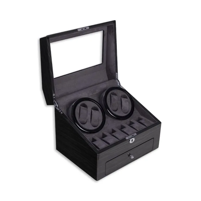 Bey Berk Daytona Polished Ash Wood Four Watch Winder And Six Watch Storage Bey Berk Watches Bey Berk Daytona Polished Ash Wood Four Watch Winder And Six Watch Storage Bey Berk Watches