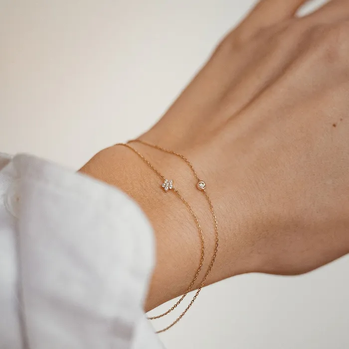 Bloom Bracelet 9K Gold Hey Happiness Bracelets Bloom Bracelet 9K Gold Hey Happiness Bracelets