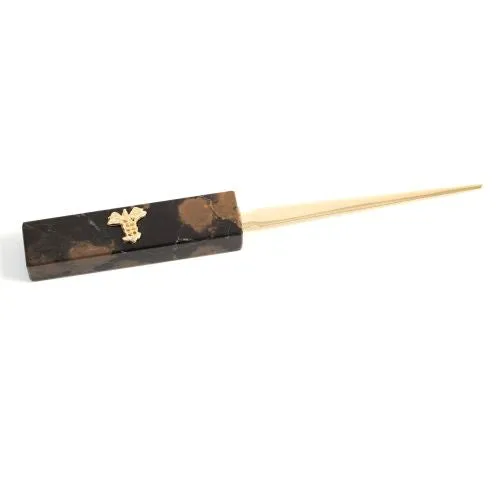Bracelets Bey Berk Medical Tiger Eye Marble With Gold Plated Letter Opener Bracelets Bey Berk Medical Tiger Eye Marble With Gold Plated Letter Opener