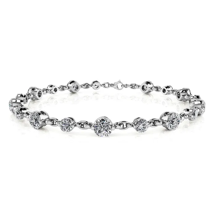 Bracelets GB 75 Pointer Gold Natural Earth Mined Diamond Tennis Bracelet Bracelets GB 75 Pointer Gold Natural Earth Mined Diamond Tennis Bracelet