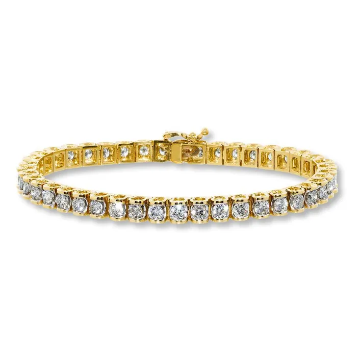 Bracelets GB 85 Carats Round Natural Earth Mined Diamond Women Tennis Bracelet Yellow Gold Jewelry Bracelets GB 85 Carats Round Natural Earth Mined Diamond Women Tennis Bracelet Yellow Gold Jewelry