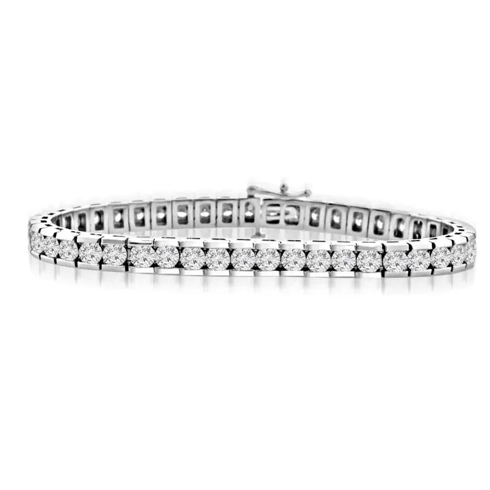 Bracelets GB 9 Carats Channel Set Round Real Natural Earth Mined Diamond Tennis Bracelet Gold 14K Bracelets GB 9 Carats Channel Set Round Real Natural Earth Mined Diamond Tennis Bracelet Gold 14K