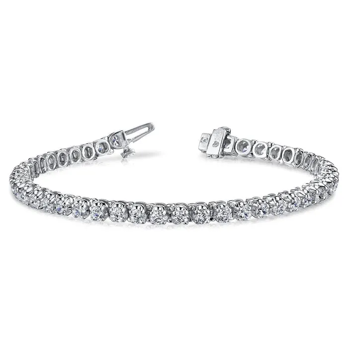 Bracelets GB 9 Carats Prong Set Natural Earth Mined Diamonds Women Tennis Bracelet White Gold 14K Bracelets GB 9 Carats Prong Set Natural Earth Mined Diamonds Women Tennis Bracelet White Gold 14K