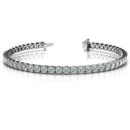 Bracelets Round Natural Earth Mined Diamond Tennis Bracelet 6 Carat White Gold 14K GB Bracelets Round Natural Earth Mined Diamond Tennis Bracelet 6 Carat White Gold 14K GB
