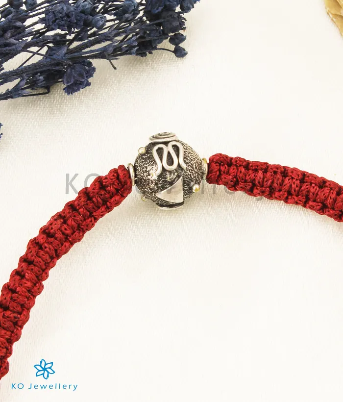 Bracelets The Vidit Silver Red Thread Bracelet Jaipur