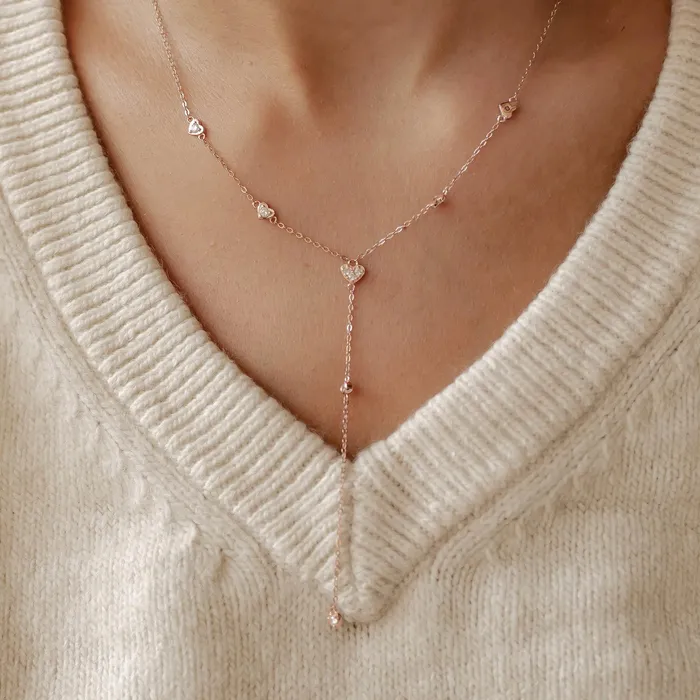 Cherish Y Chain Necklace Sterling Silver Gold Hey Happiness Necklaces Cherish Y Chain Necklace Sterling Silver Gold Hey Happiness Necklaces