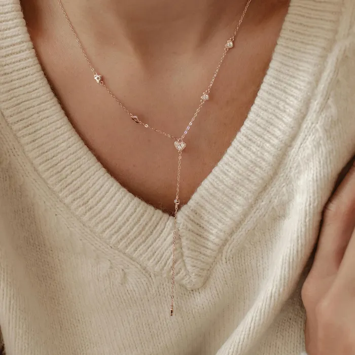 Cherish Y Chain Necklace Sterling Silver Gold Hey Happiness Necklaces Cherish Y Chain Necklace Sterling Silver Gold Hey Happiness Necklaces