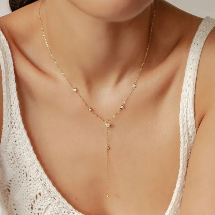 Cherish Y Chain Necklace Sterling Silver Gold Hey Happiness Necklaces Cherish Y Chain Necklace Sterling Silver Gold Hey Happiness Necklaces