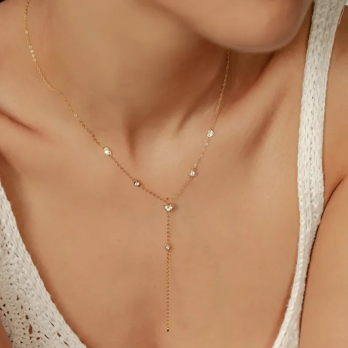 Cherish Y Chain Necklace Sterling Silver Gold Hey Happiness Necklaces Cherish Y Chain Necklace Sterling Silver Gold Hey Happiness Necklaces