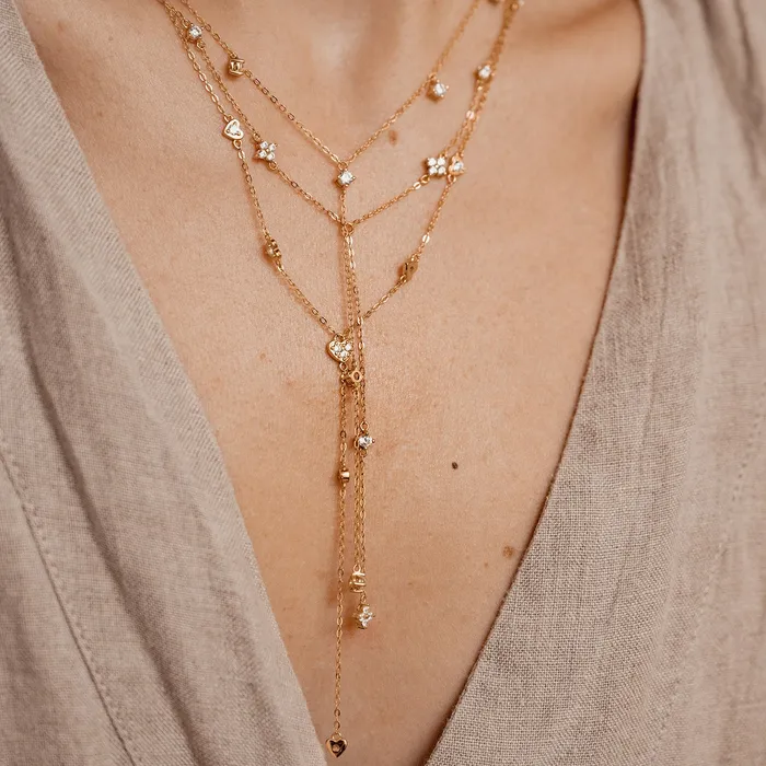 Cherish Y Chain Necklace Sterling Silver Gold Hey Happiness Necklaces Cherish Y Chain Necklace Sterling Silver Gold Hey Happiness Necklaces