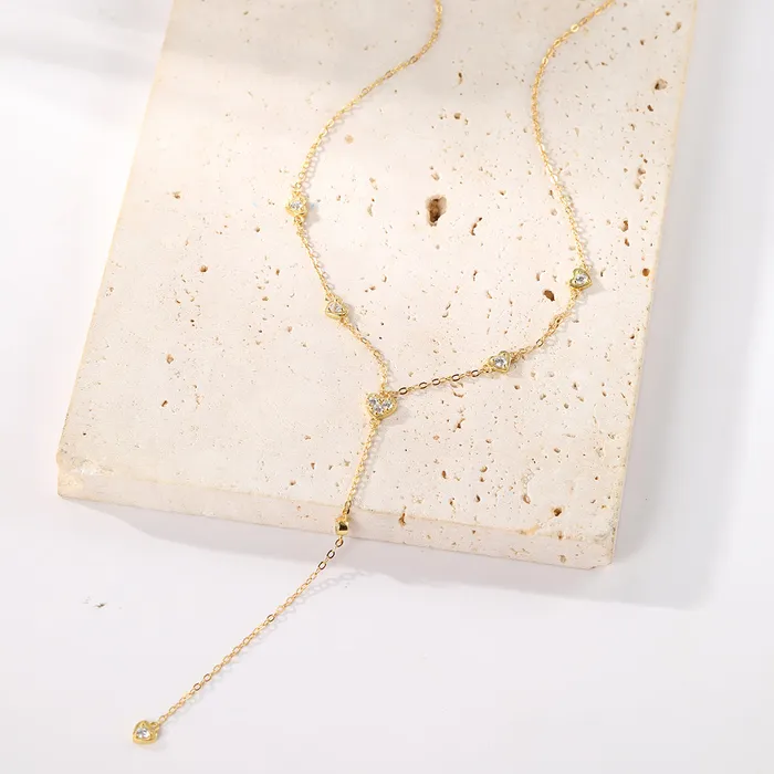 Cherish Y Chain Necklace Sterling Silver Gold Hey Happiness Necklaces Cherish Y Chain Necklace Sterling Silver Gold Hey Happiness Necklaces