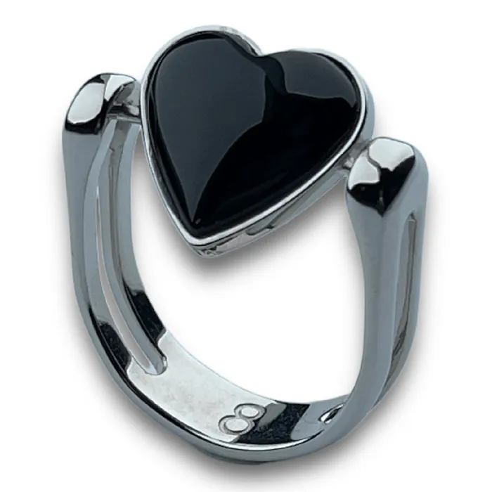 CONQUERing HeartShaped Crystal Fidget Ring Rings
