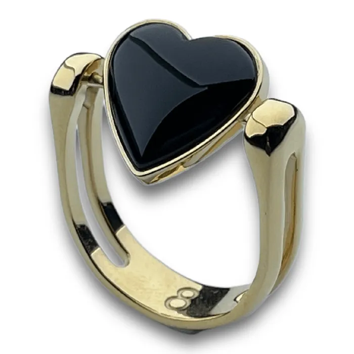 CONQUERing HeartShaped Crystal Fidget Ring Rings