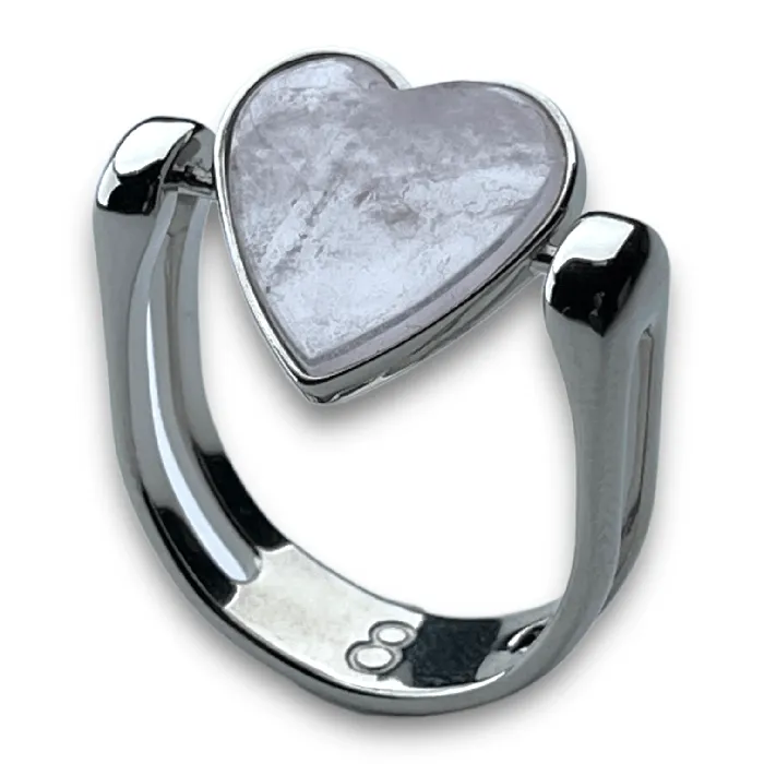 CONQUERing HeartShaped Crystal Fidget Ring Rings