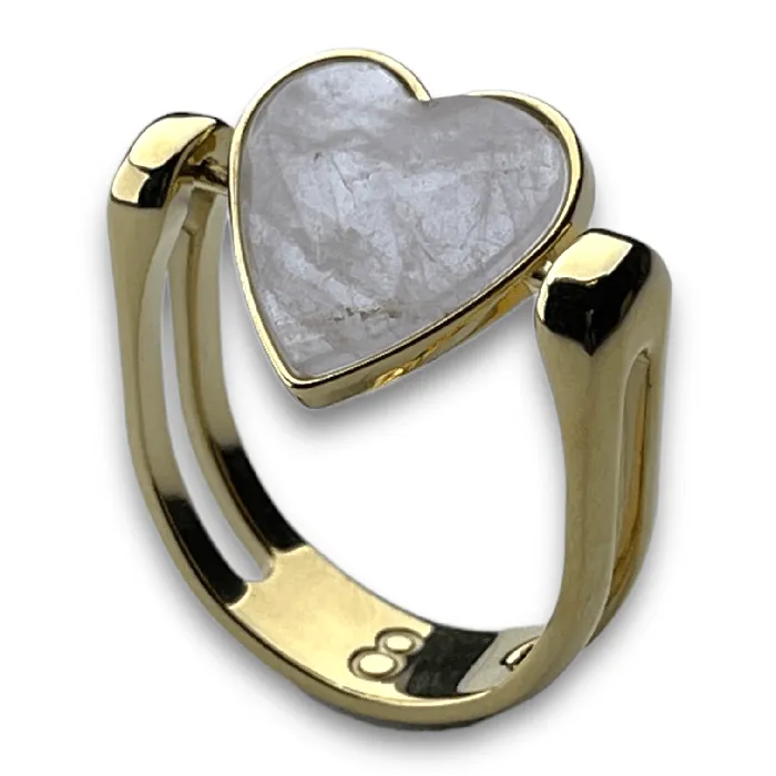 CONQUERing HeartShaped Crystal Fidget Ring Rings