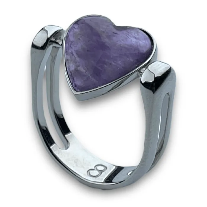 CONQUERing HeartShaped Crystal Fidget Ring Rings