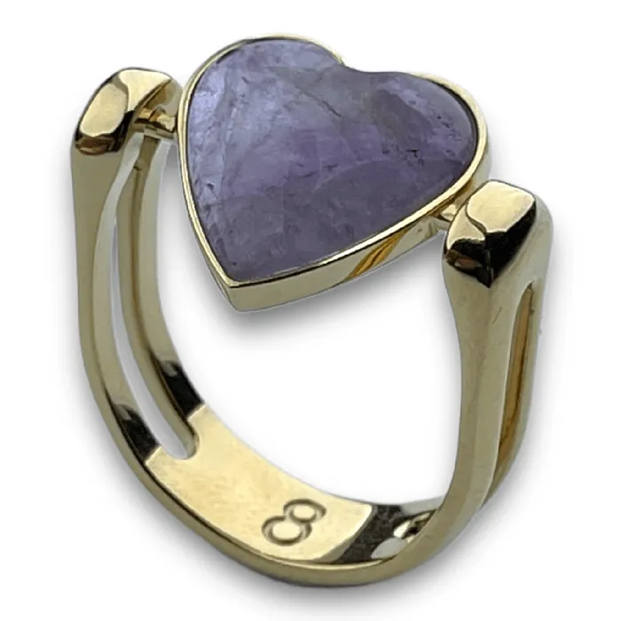 CONQUERing HeartShaped Crystal Fidget Ring Rings