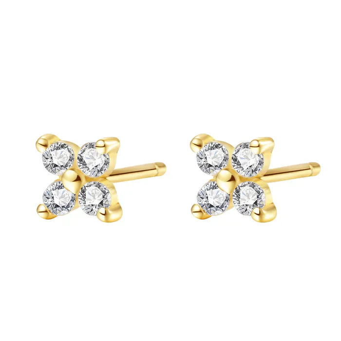 Daisy Stud Earrings Sterling Silver Gold Hey Happiness Earrings