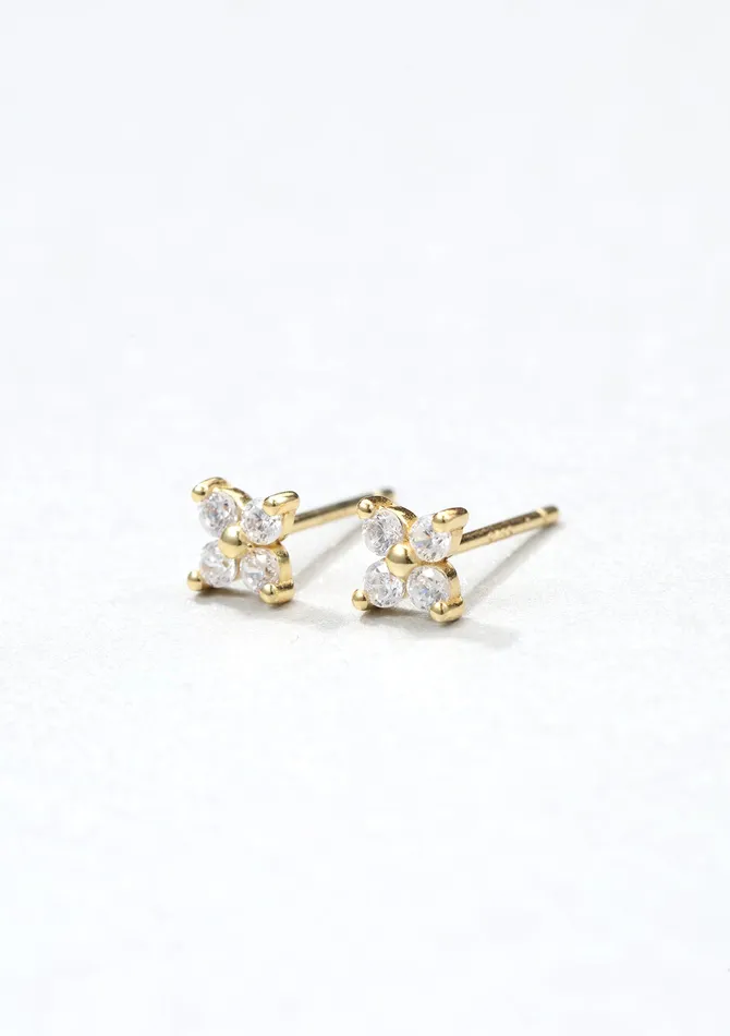 Daisy Stud Earrings Sterling Silver Gold Hey Happiness Earrings Daisy Stud Earrings Sterling Silver Gold Hey Happiness Earrings