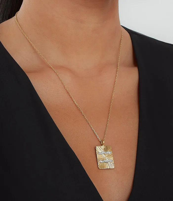 David Webb Workshop Necklaces Aquarius Zodiac Pendant Necklace Diamonds