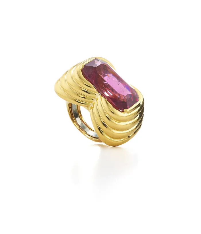 David Webb Workshop Rings Plateau Ring Rubellite