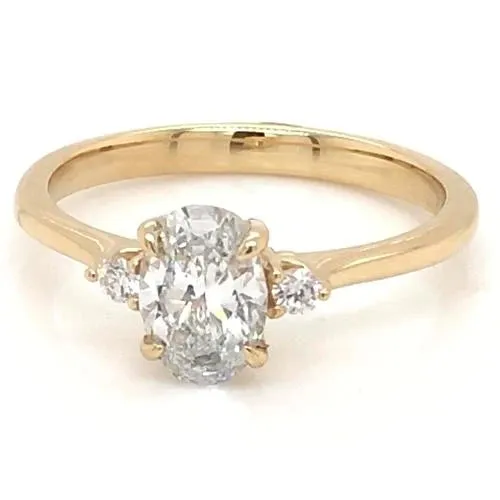 Eagle Claws 3 Stone Engagement Ring Oval Cut Women Yellow Gold 14K Natural Earth Mined Diamond GB Rings Eagle Claws 3 Stone Engagement Ring Oval Cut Women Yellow Gold 14K Natural Earth Mined Diamond GB Rings