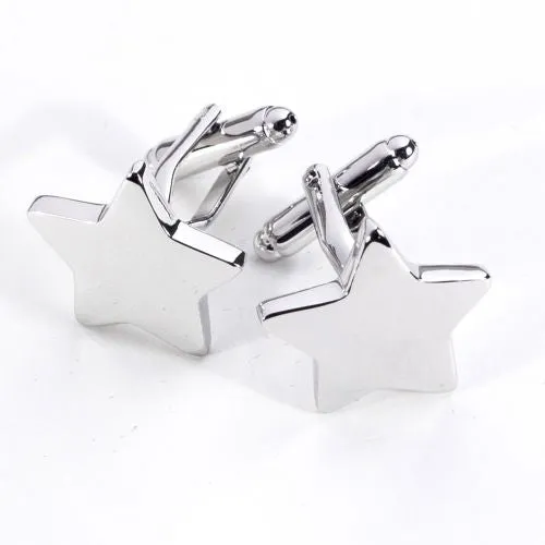Earrings Bey Berk Bey Berk Rhodium Plated Star Design Cufflinks Earrings Bey Berk Bey Berk Rhodium Plated Star Design Cufflinks