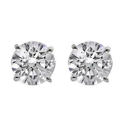 Earrings GB 13 Ct Round Cut Natural Earth Mined Diamond Stud Earring