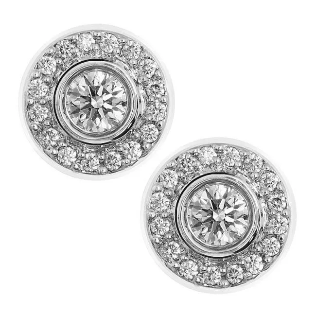 Earrings GB 232 Ct Natural Earth Mined Diamond Halo Women Stud Earrings White Gold 14K Earrings GB 232 Ct Natural Earth Mined Diamond Halo Women Stud Earrings White Gold 14K
