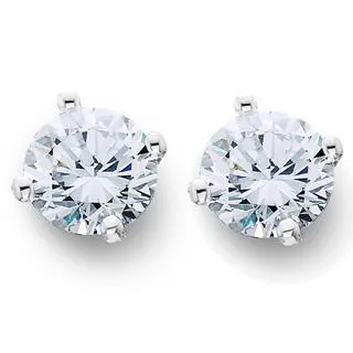 Earrings GB 2 Carats Round Cut Natural Earth Mined Diamond Stud Women Earring Jewelry Earrings GB 2 Carats Round Cut Natural Earth Mined Diamond Stud Women Earring Jewelry