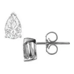 Earrings GB Pear Cut Solitaire Natural Earth Mined Diamond Stud Earring 150 Carats 14K White Gold Earrings GB Pear Cut Solitaire Natural Earth Mined Diamond Stud Earring 150 Carats 14K White Gold