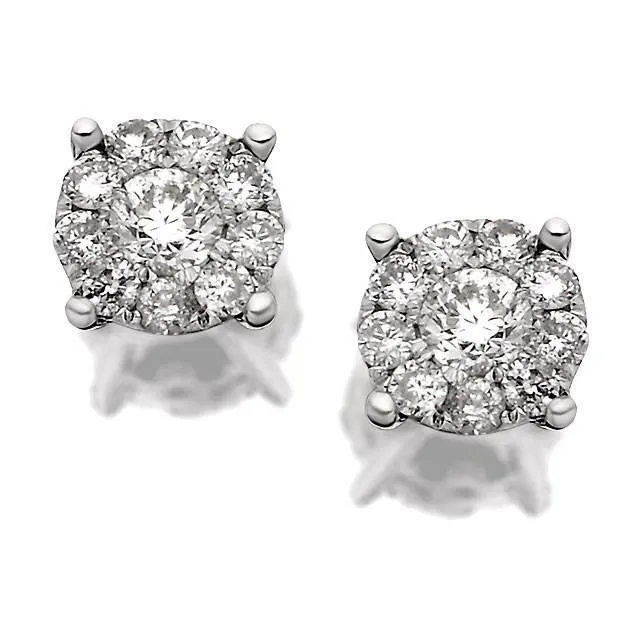 Earrings GB Round Brilliant Cut Natural Earth Mined Diamond Women Stud Halo Earrings 560 Carats Earrings GB Round Brilliant Cut Natural Earth Mined Diamond Women Stud Halo Earrings 560 Carats