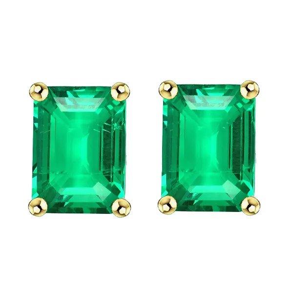 Earrings HarryChadEntcom Emerald Cut Gemstone Earrings Green Emerald Studs Ladies Jewelry Earrings HarryChadEntcom Emerald Cut Gemstone Earrings Green Emerald Studs Ladies Jewelry