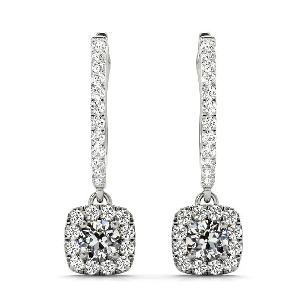 Earrings HarryChadEntcom Halo Earth Mined Diamond Dangle Earrings 3 Ct Old Miner 14K Gold Earrings HarryChadEntcom Halo Earth Mined Diamond Dangle Earrings 3 Ct Old Miner 14K Gold