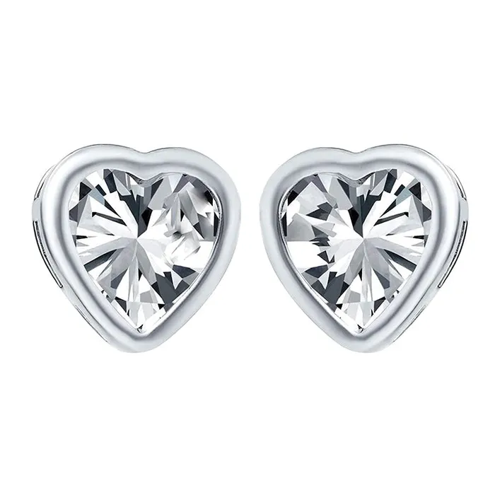 Earrings HarryChadEntcom Heart Shape Natural Earth Mined Diamond Studs Bezel Ladies Earrings 4 Carats Earrings HarryChadEntcom Heart Shape Natural Earth Mined Diamond Studs Bezel Ladies Earrings 4 Carats