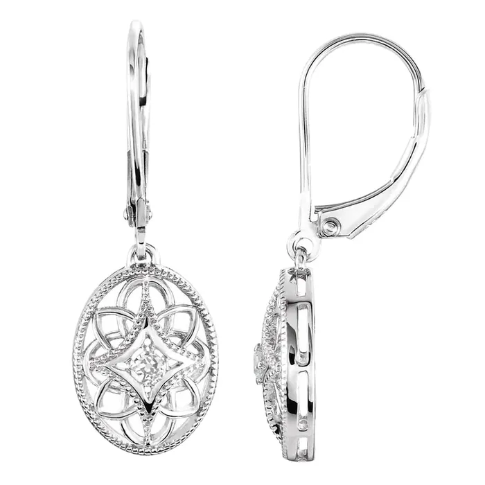 Earrings HarryChadEntcom Solitaire Old Cut Mined Diamond Leverback Earring Vintage Style 1 Carat Earrings HarryChadEntcom Solitaire Old Cut Mined Diamond Leverback Earring Vintage Style 1 Carat