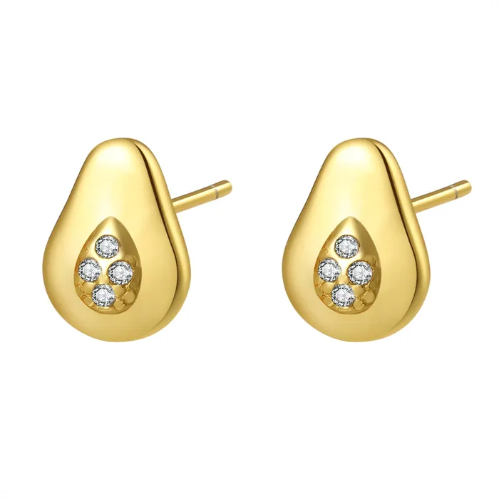 Earrings Hey Happiness Avocado Stud Earring Sterling Silver