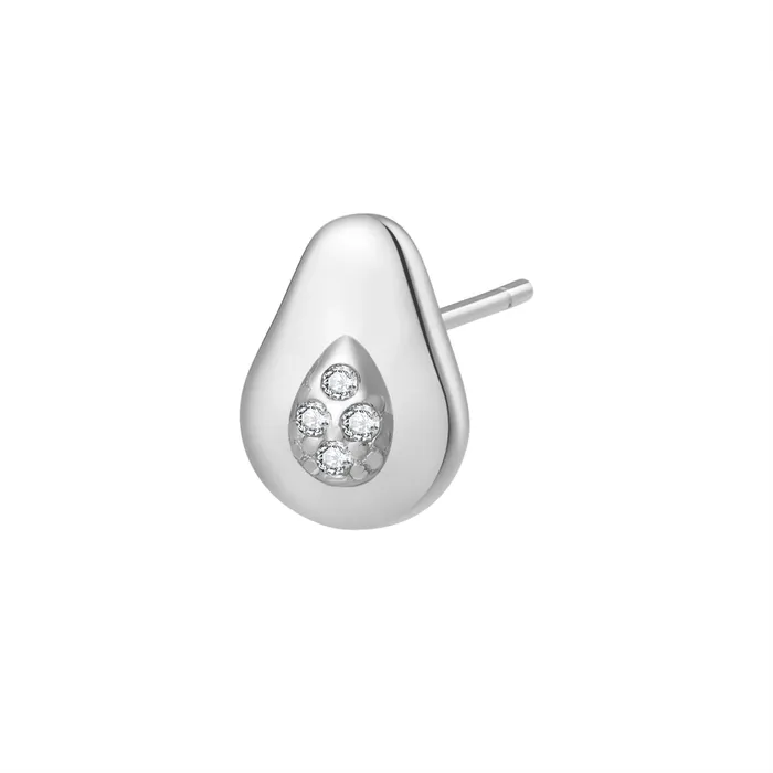 Earrings Hey Happiness Avocado Stud Earring Sterling Silver Earrings Hey Happiness Avocado Stud Earring Sterling Silver