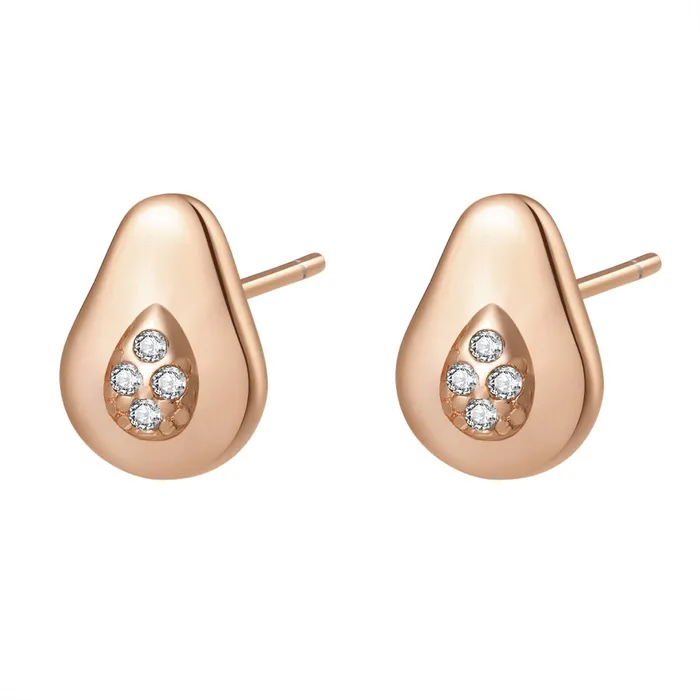 Earrings Hey Happiness Avocado Stud Earring Sterling Silver Earrings Hey Happiness Avocado Stud Earring Sterling Silver