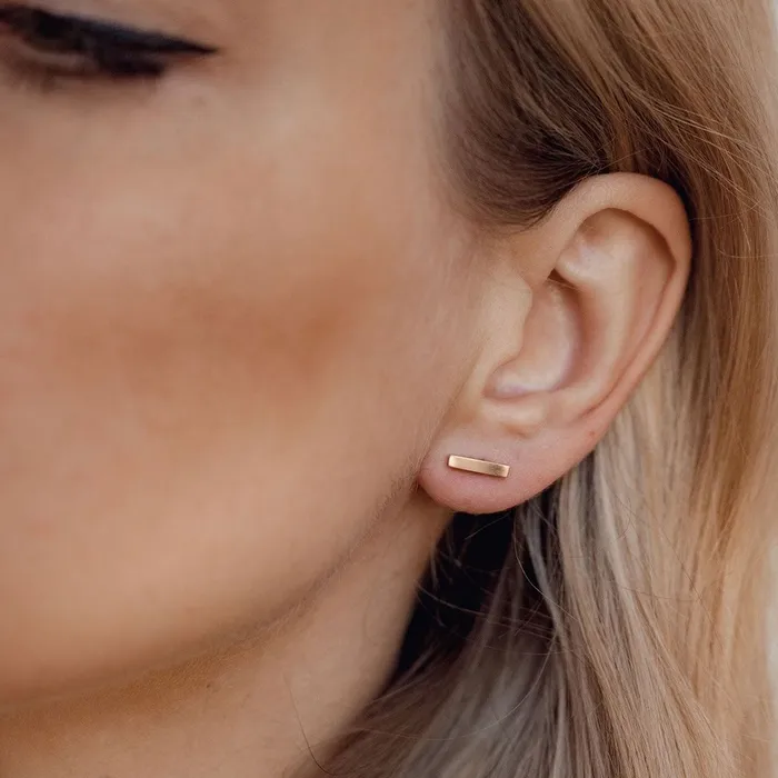 Earrings Hey Happiness Modern Lines Earrings in Rose Gold Earrings Hey Happiness Modern Lines Earrings in Rose Gold