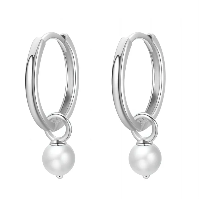 Earrings Hey Happiness New Beginnings Pearl Hoop Earrings 14K Gold Earrings Hey Happiness New Beginnings Pearl Hoop Earrings 14K Gold