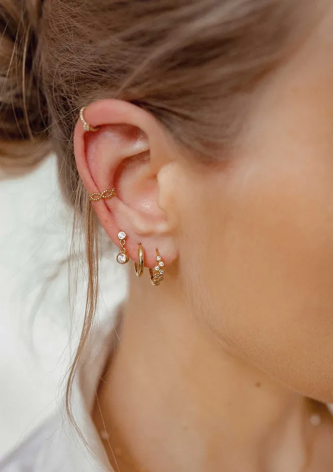 Earrings Hey Happiness Sprinkle Huggie Hoop Earrings Sterling Silver Gold Earrings Hey Happiness Sprinkle Huggie Hoop Earrings Sterling Silver Gold
