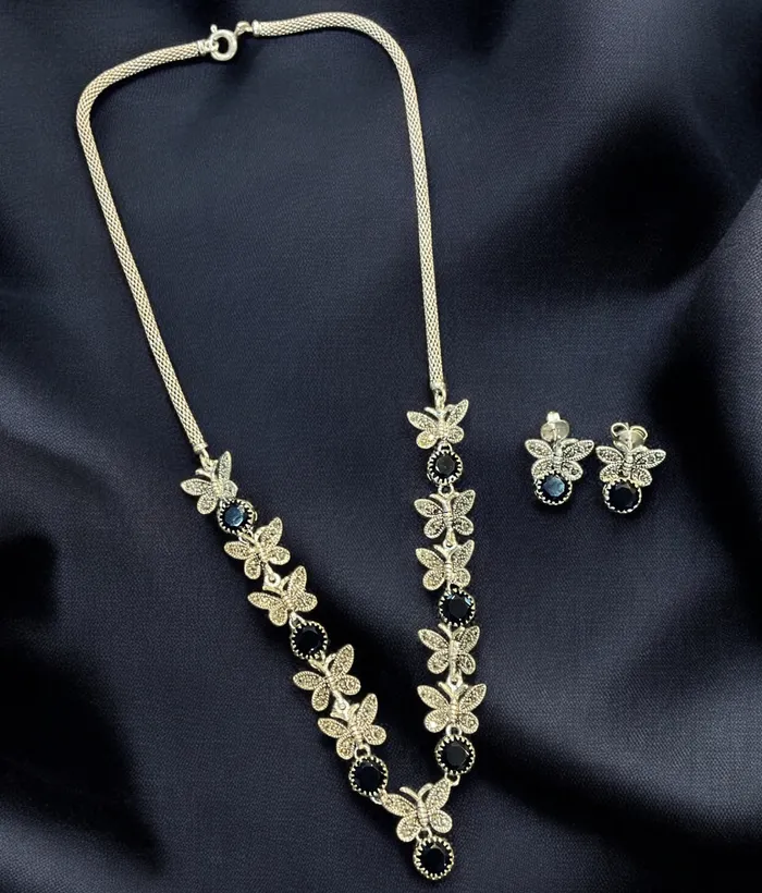 Earrings Marcasite The Exquisite Butterfly Silver Marcasite Necklace Earrings