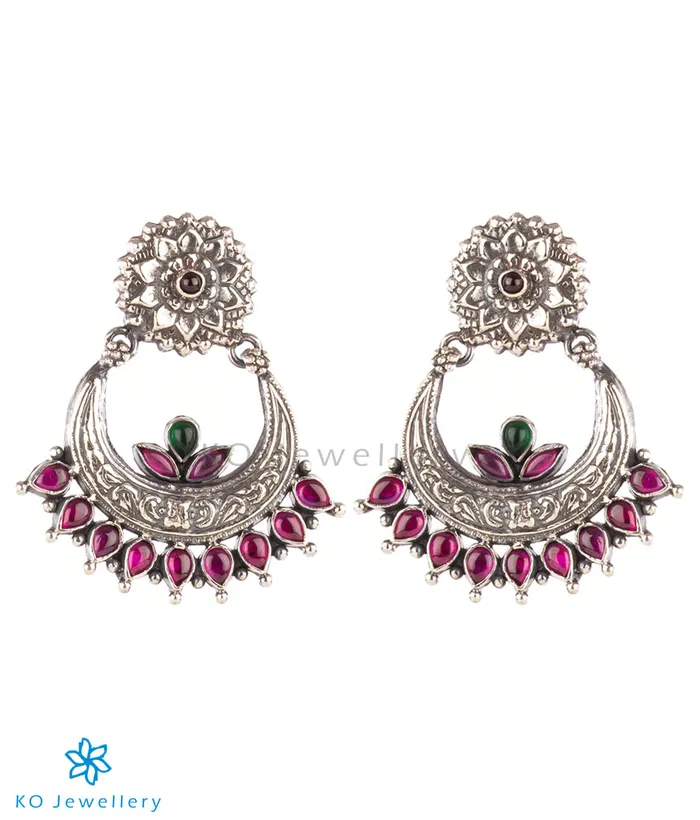 Earrings Silversmith The Param Silver Chand Bali EarringsOxidised